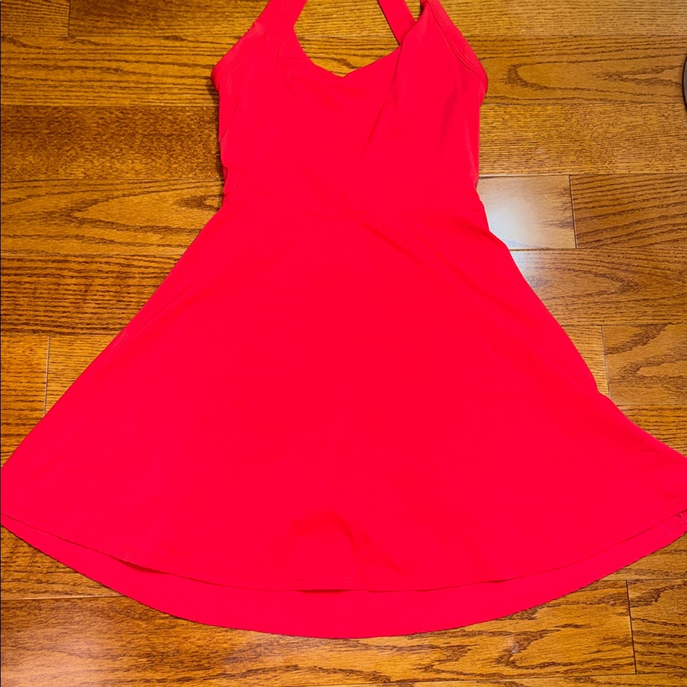 HALARA size Small Red Backless Twisted Active Dress - Picture 3 of 12